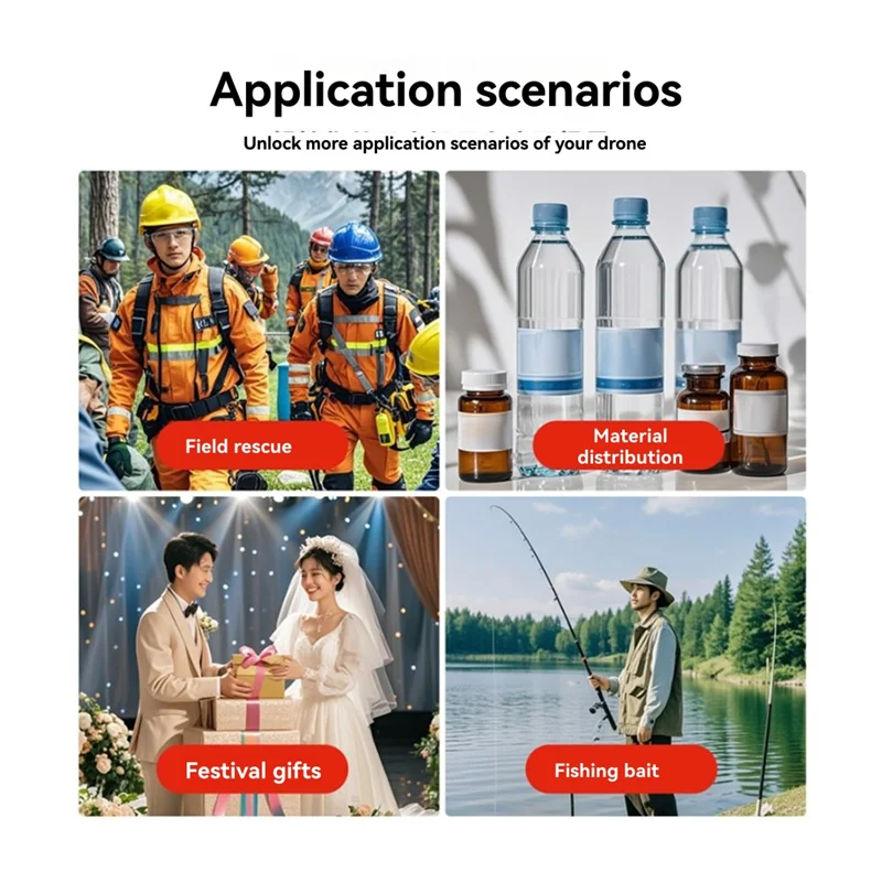 A13E-Light-Sensitive Airdropper For DJI Air2/Air2s Mini 4 Remote Control With Light-Sensing Control Unlimited Rescue