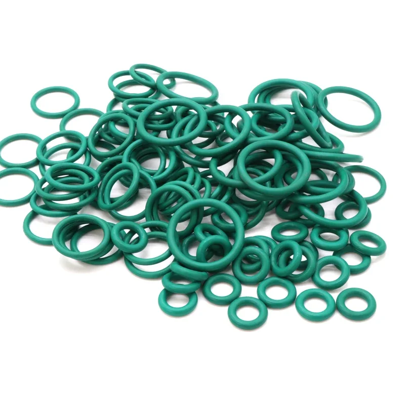 10Pcs CS 2mm OD 5~75mm Green FKM Fluorine Rubber O Ring Sealing Gasket Insulation Oil High Temperature Resistance Green