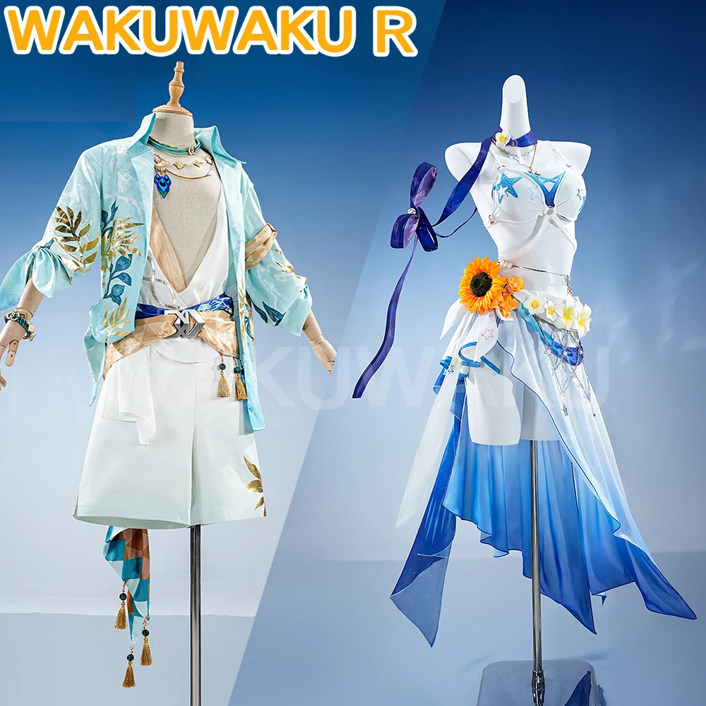 IN STOCK Aventurine Robin Cosplay Costume Game Honkai: Star Rail【S-3XL】WakuWaku-R HSR Halloween Swimsuit Waveflair Plus Size