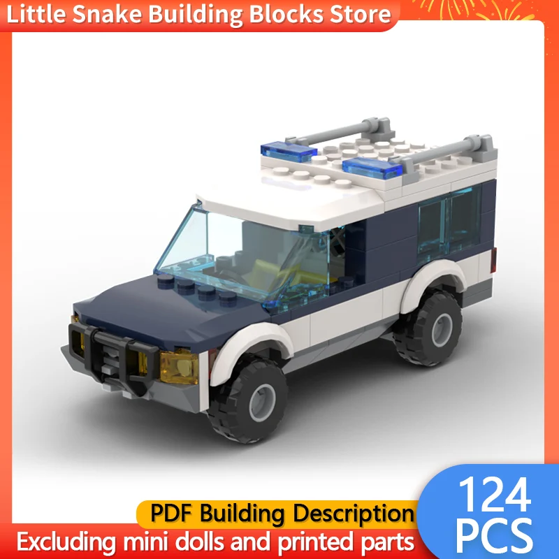 City Car Model MOC Building Bricks K9 Police Service Vehicle Modular Technology Gifts Holiday Assemble Children Toys Suit