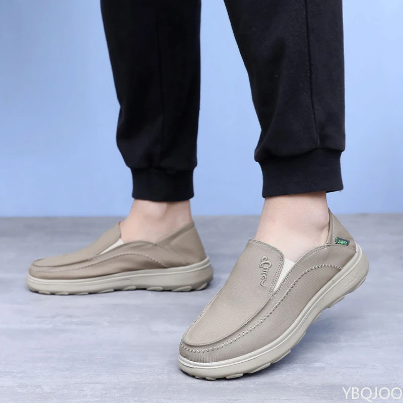 

Модные мужские тканевые туфли на толстой подошве, дышащие универсальные удобные повседневные лоферы на плоской подошве с низким вырезом, Zapatos De Hombre