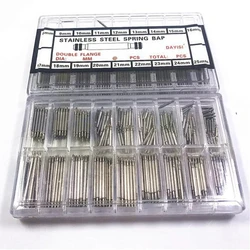 360pcs 8mm-25mm Stainless Steel Watch Spring Bar Watch Strap Pins 1.5mm Diameter Watch Band Link Pin Repair Tools Accessories