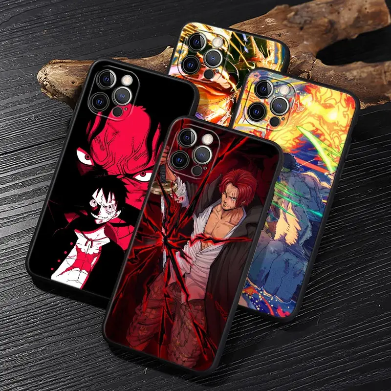 Cartoon Shanks Luffy Zoro Funda For iphone 17 Case For iPhone 16 15 11 12 13 Mini 17 Pro Max 16 Plus 17E 16E Air Case Soft Cover