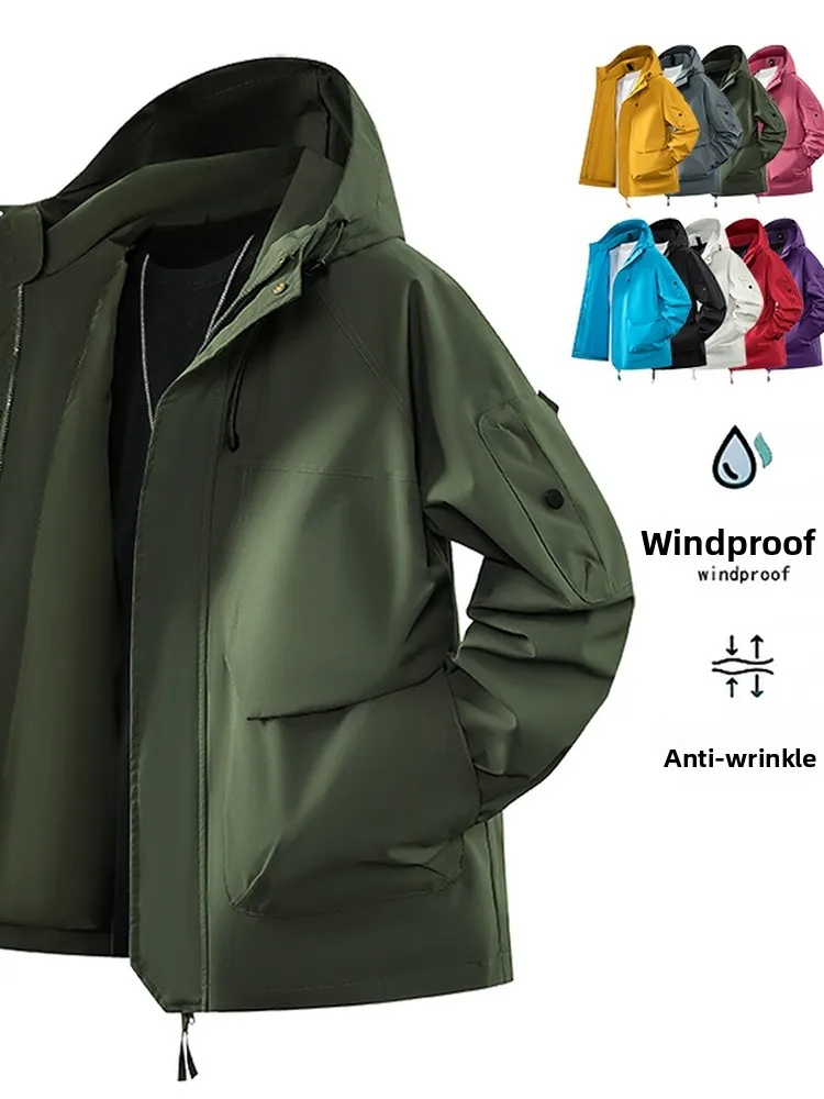 Ropa de Escalada para Exteriores 2025, Chaqueta Estilo Pareja, Cortavientos, Deada, con Capucha, Informal, para Hombre, de ...