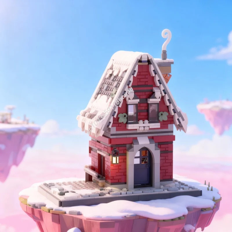 

1042pcs MOC Nordic Cottage Seasonal Festival Model Building Blocks Architecture Toys Festival Gift Idea Education Brick