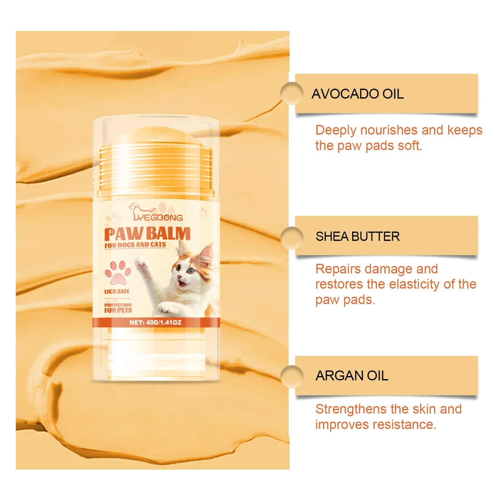 الحيوانات الأليفة باو بلسم الأنف الكفوف مرطب إصلاح الجافة متصدع القط العناية بالقدم حامي لعق آمنة إصلاح الجافة متصدع لوازم العناية بالكلاب #6