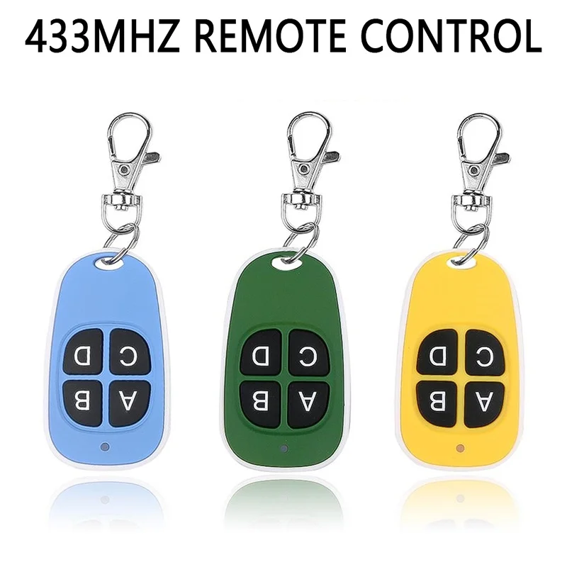 Universal 433mhz Copy Code Remote Control Garage Door Opener Wireless Transmitter 4 Key Duplicator Electric Door Key Copy Remote