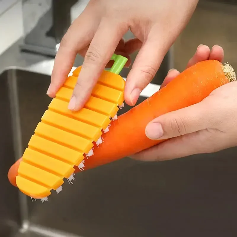 Cleaning Tools Vegetable Fruit Cleaning Brush Flexible Potato Carrot Cucumber Cleaning Brush Kitchen Accessories