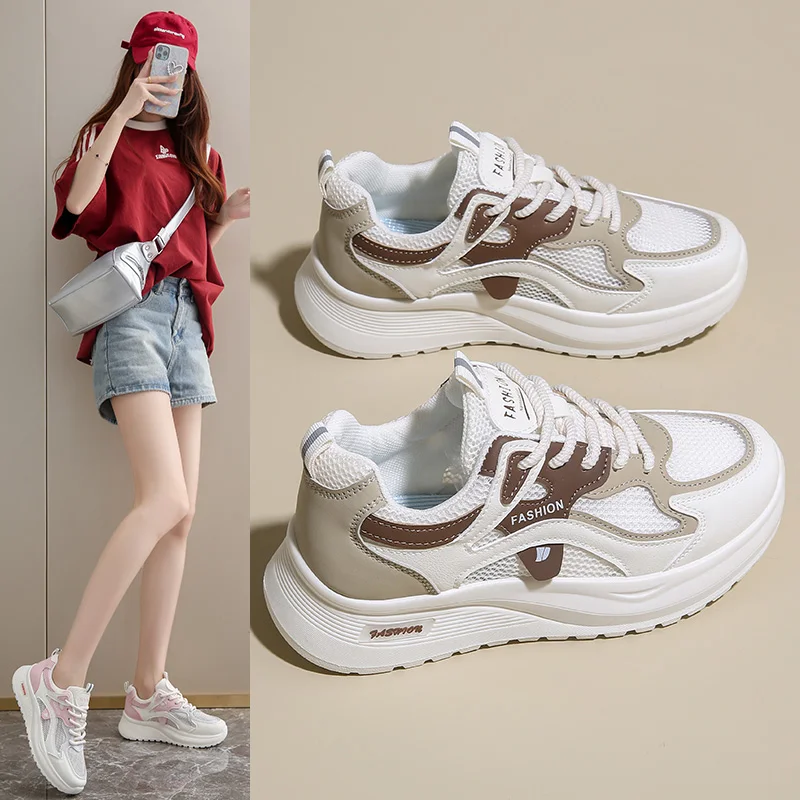 

Women Shoes Breathable All-match Mesh Shoes Casual Sports Trendy Shoes Female Wear-resistant Running Shoes for Women