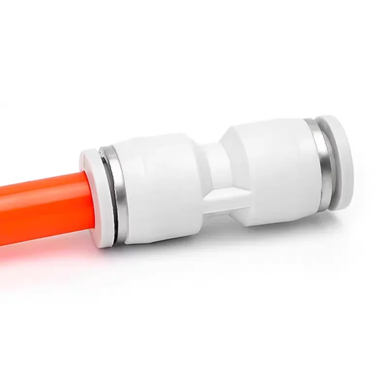 1pcs PU Pneumatic Fitting Better Quality High Strength Plastics Pipe Connectors White Fittings 4mm-12mm Adapter BSP Thread Tube