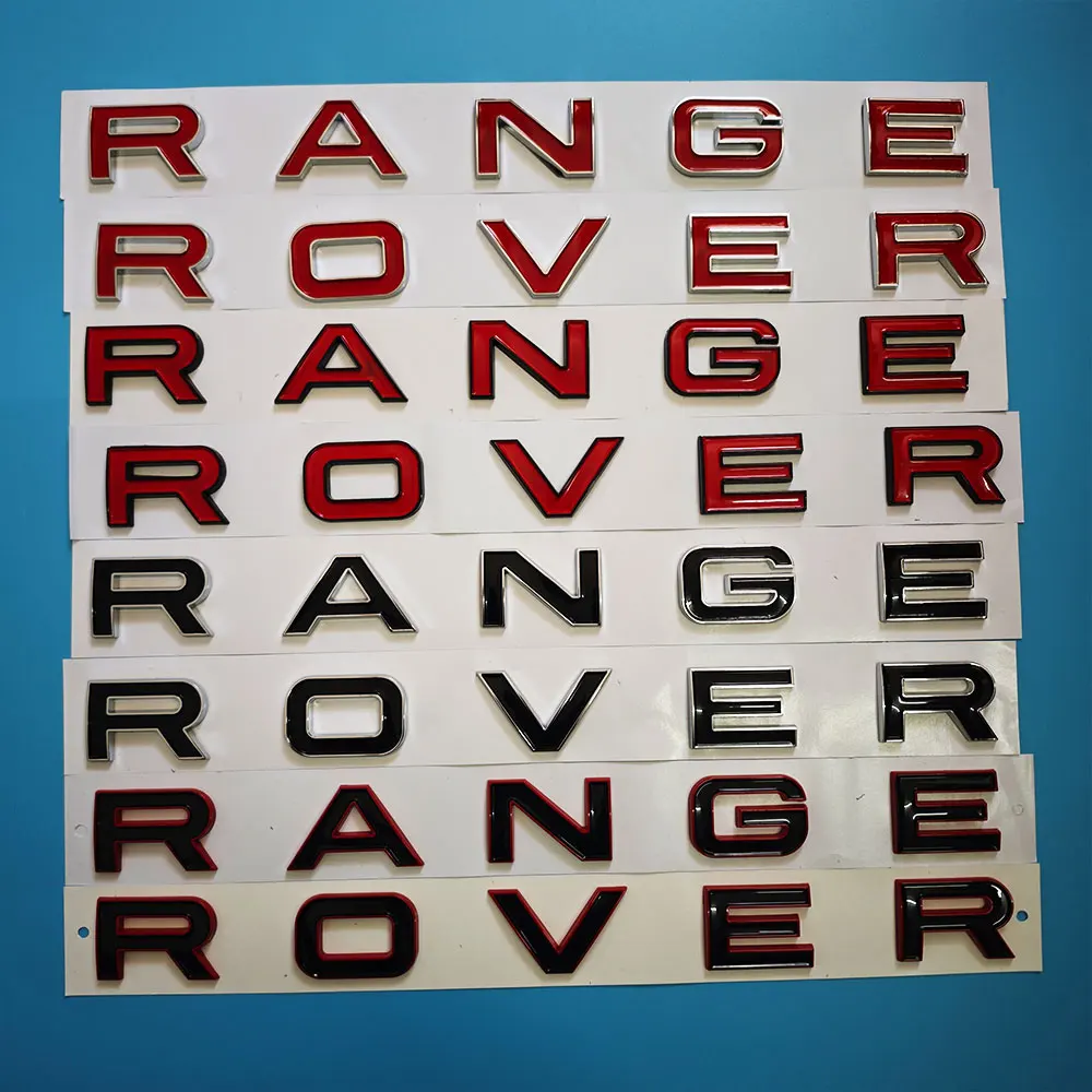 New 3d Letters Logo Car Front Hood Bonnet Rear Trunk Range Rover Emblem Sticker For Land Rover Sport l494 l322 l320 Evoque Vogue