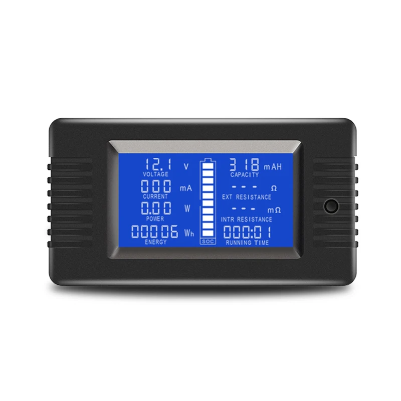 

0-200V 10A Voltmeter Ammeter Digital Battery Tester Built-In Shunt Capacity Resistance Electricity Voltage Meter Monitor