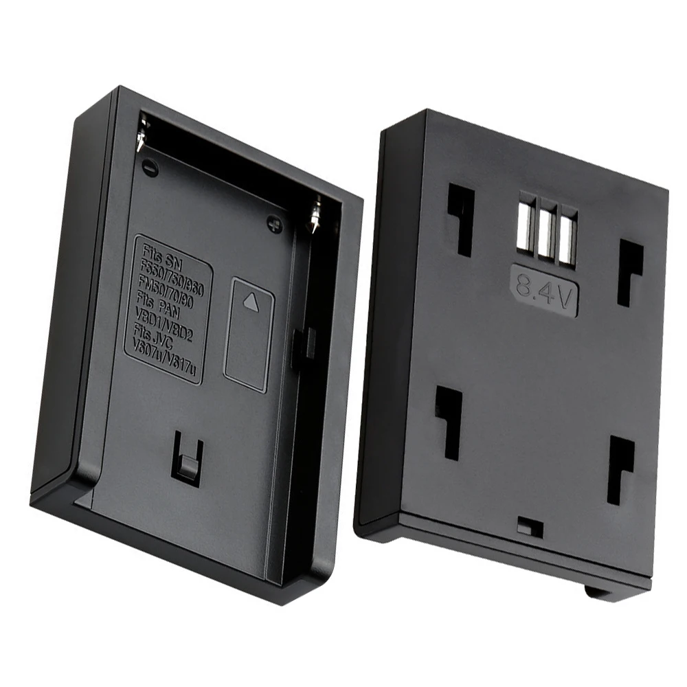 2 Pack NP-F550 NP-F750 NP-F970 Battery Charger Adapter Plate for LCD Charger etc and Sony PLM-100 CCD-TRV35 MVC-FD91 MC1500C