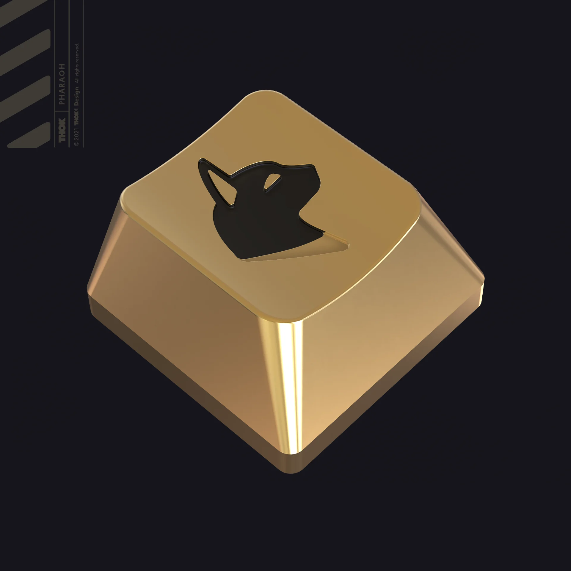 

Metal Keycaps Copper - Pharaoh Matte Gold PVD Brass Cherry Shaft Metal Keycaps.