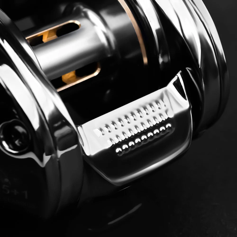 PROBEROS Angelrolle Cast Drum Wheel 8 kg/18lb Drag Bait Casting Reel 7,2:1 5+1BB 176g Baitcasting Reel Angelzubehör – Detail 16