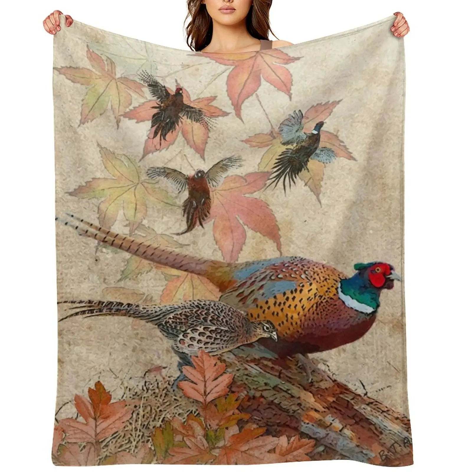 

Common Pheasant Throw Blanket Summer Beddings Sofa Throw for winter Blankets
