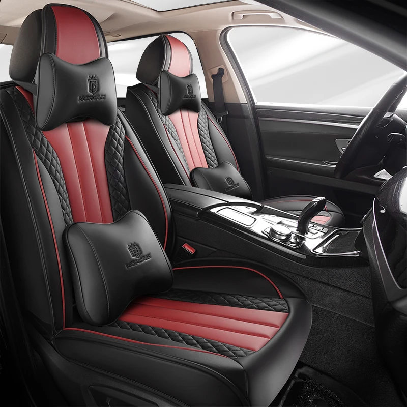 Premium Leather Car Seat Cover Four Season Universal Seat Cushion Auto Suv Truck Van All-inclusive Protector  Accessories