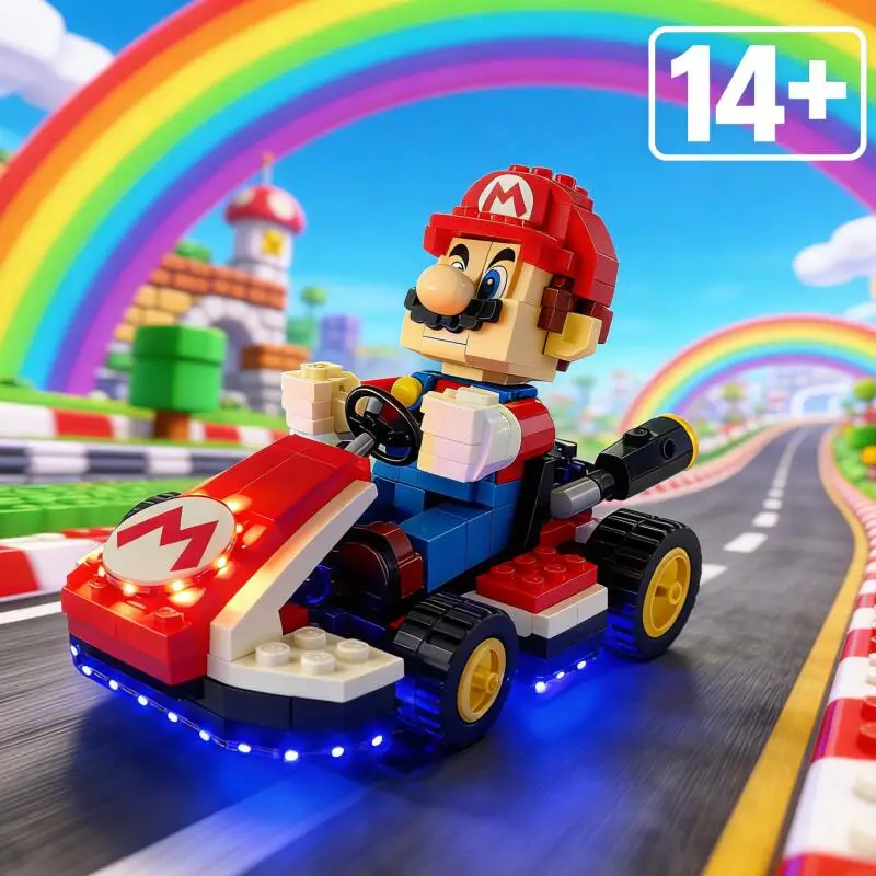 

НОВЫЙ комплект светодиодных фонарей для моделей и стандартных картингов 72037, декоративная лампа с дистанционным управлением (не включает строительные блоки Lego)