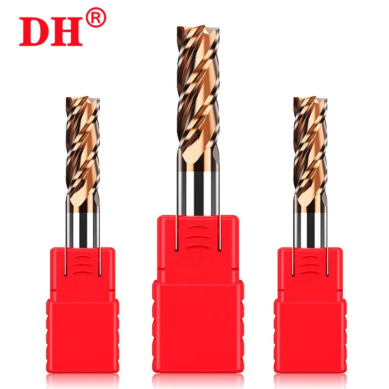 HRC55 4-Flute alloy Milling Cutter Tungsten Steel Carbide Coating Flat End Mill For CNC Mechanical Machining Endmills Tools