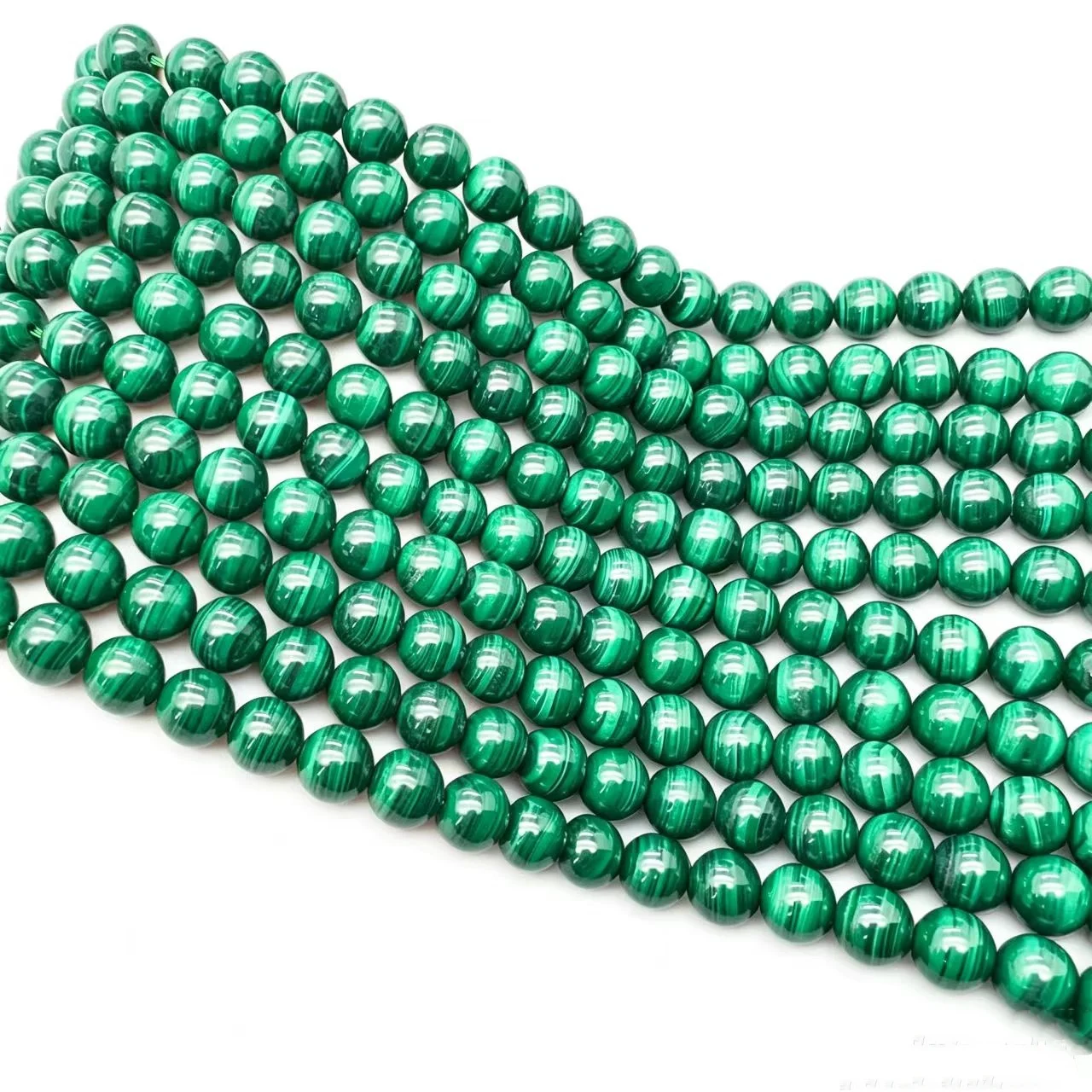 38cm Natural 6A Green Malachite Loose Beads round 6-16mm for DIY Jewelry Making Craft Beads