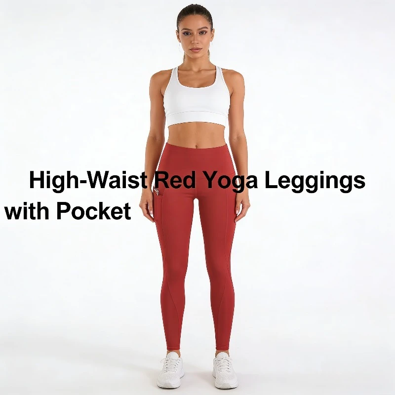 

2026 Europe and America Pocket High-Waisted Stretchy Running Yoga Leggings