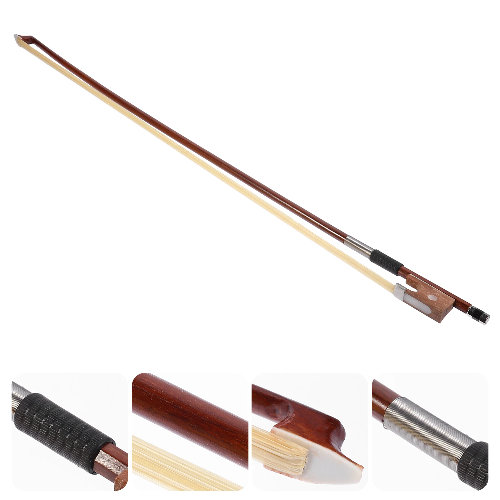 1/2 1/10 Violin Bow Horsehair Beginner Practice Carbon Fiber Bow Violins Accessories Stringed Instruments Parts Smooth Play