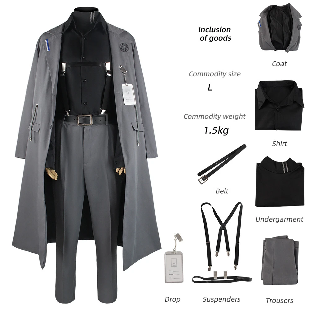 

Набор аниме-костюмов для косплея «Детективная тема» - темный городской инспекторный наряд для удобств и ролевых игр, костюм на Хэллоуин