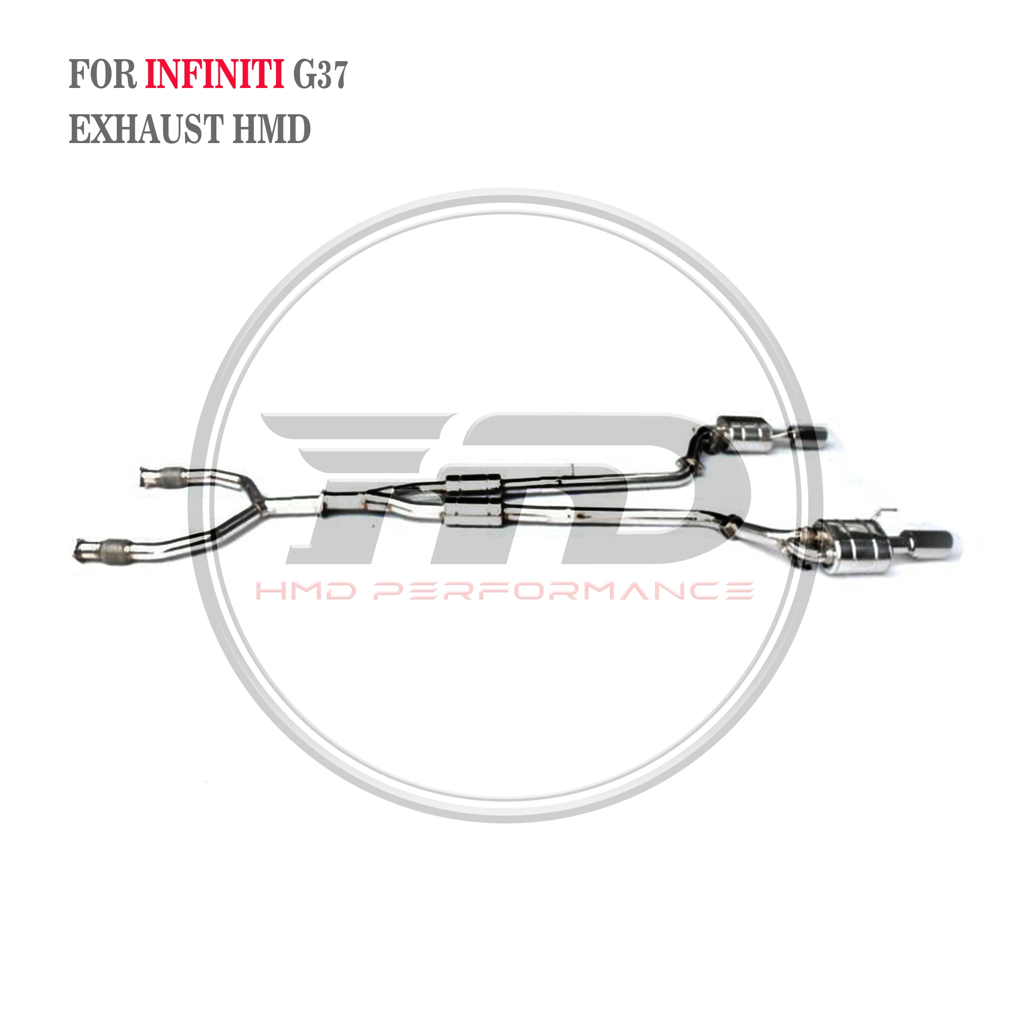 HMD Exhaust Catback for Infiniti G37 Car Accessories With Catalytic Converter Manifold Catless Header