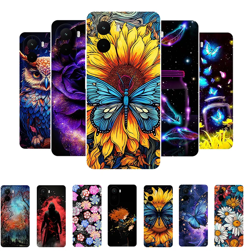 

Case For Xiaomi Poco M7 4G 171MM TPU Soft Cover Butterfly Shockproof Bumper Coque for Poco M7 4G Silicone Cases PocoM7 4G Europe