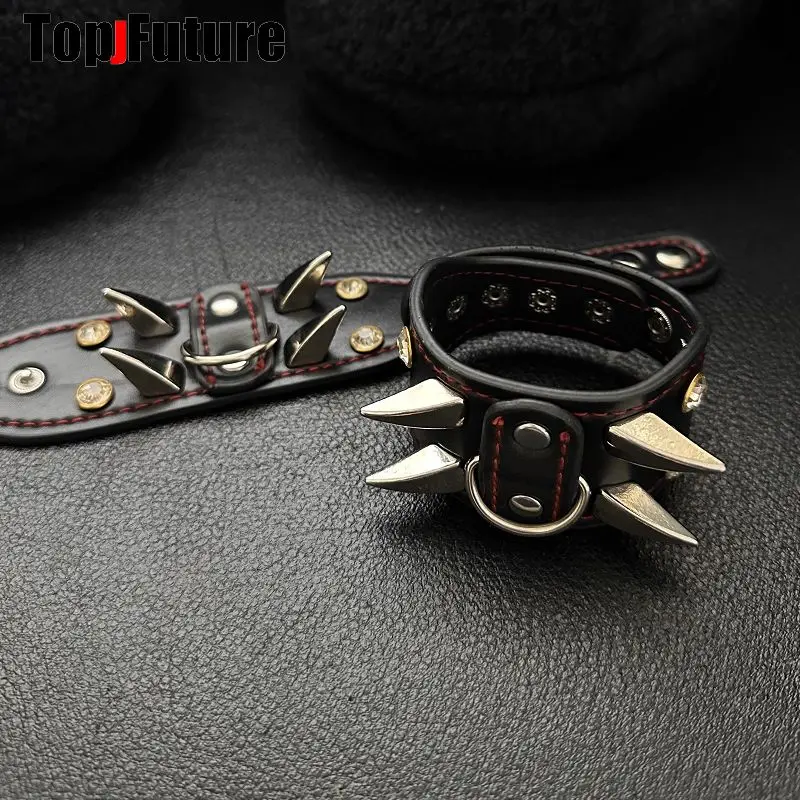 women Men Harajuku Gothic Punk bracelets streetwear Subculture Y2K Girl steampunk Collar Rivet choker spike bracelets chokers
