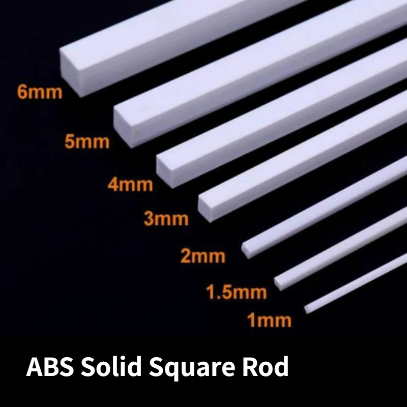 2~50pcs ABS White Square Plastic Rod Stick for Architecture Model Making Model Material DIY Accessories Size 0.5x0.5mm-10x10mm