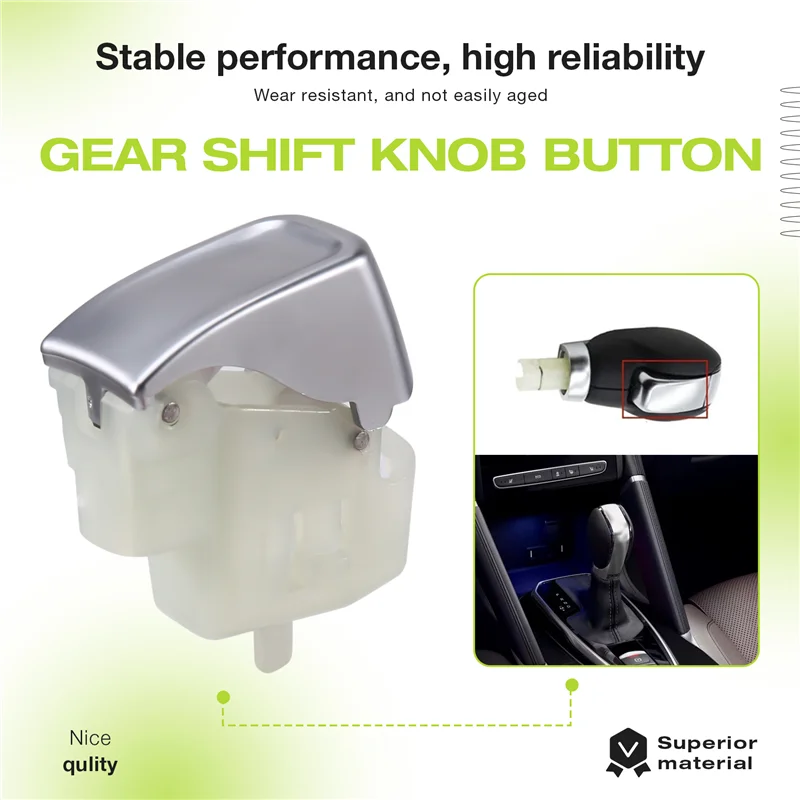 

Прочная хромированная кнопка переключения передач премиум-класса для Renault Kadjar, Koleos, Megane IV | Запчасти 328650419R и 349206625R и 328652311R