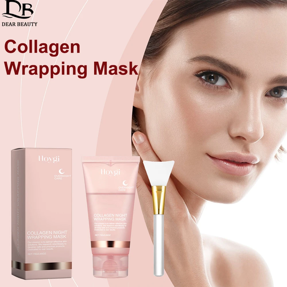 75/150ML Collagen Peel Off Face Mask Deeply Hydrating Moisturizing Night Wrapping Mask Cream Firming Skin Peel-off Facial Mask