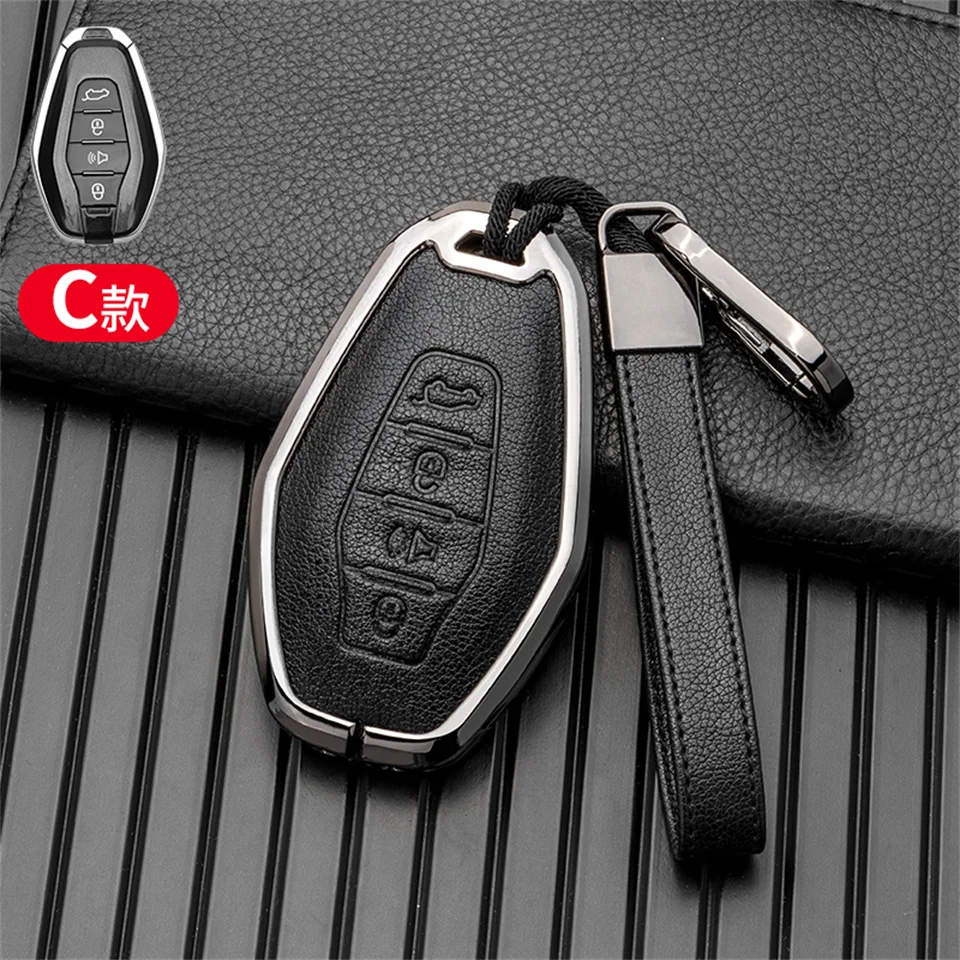 

Car Key Case Cover Key Bag For Chery X70 x95 x90 Accessories Car-Styling Auto Protect Set Keychain Holder Shell Alloy Protection