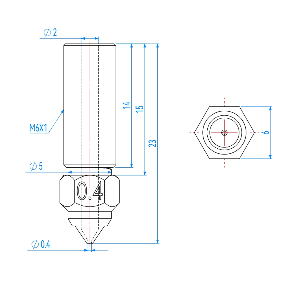 Dysze do Creality Ender 3 V3 KE K1 / K1 MAX dysza CR-M4 wysokiej jakości mosiężna stal hartowana miedziana dysza 3D drukarka