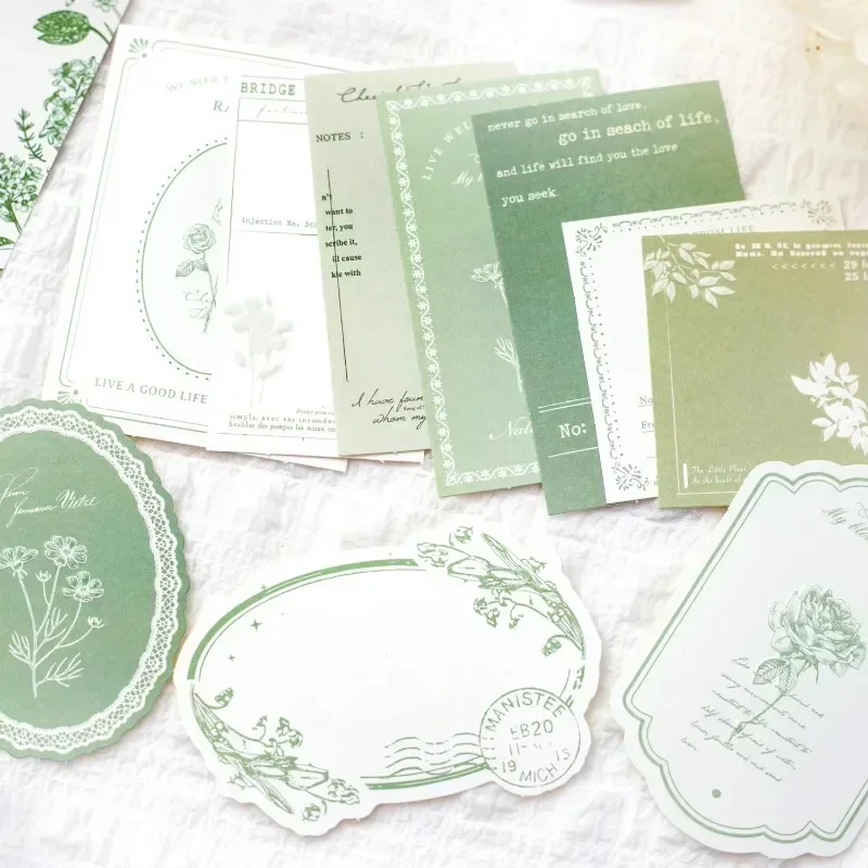 10pcs Per pack Garden Corner Embossed Literature Handbook Decorative Materials Writing Pads Notebooks Scrapbooking 174*98mm