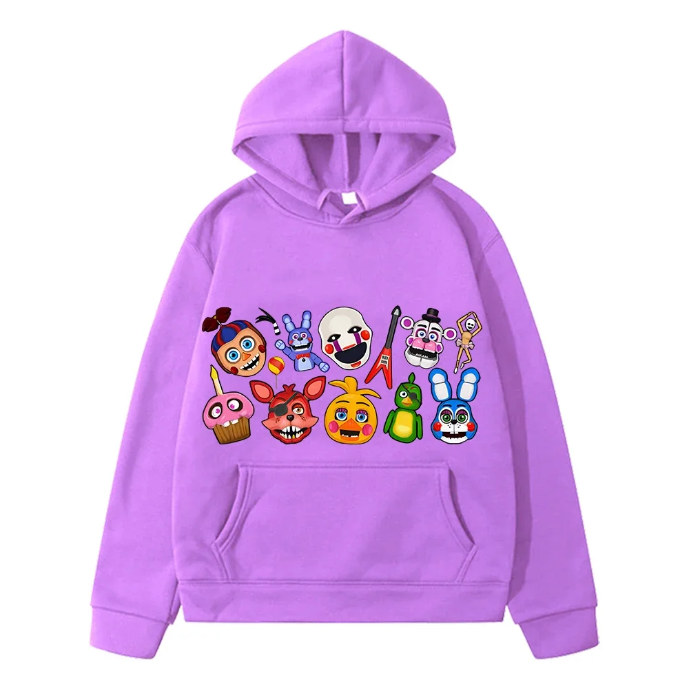 FNAF Kawaii Hoodies Sweatshirt boys Jacket y2k sudadera Bear Rabbit Game anime hoodie Fleece pullover kids clothes girls gift