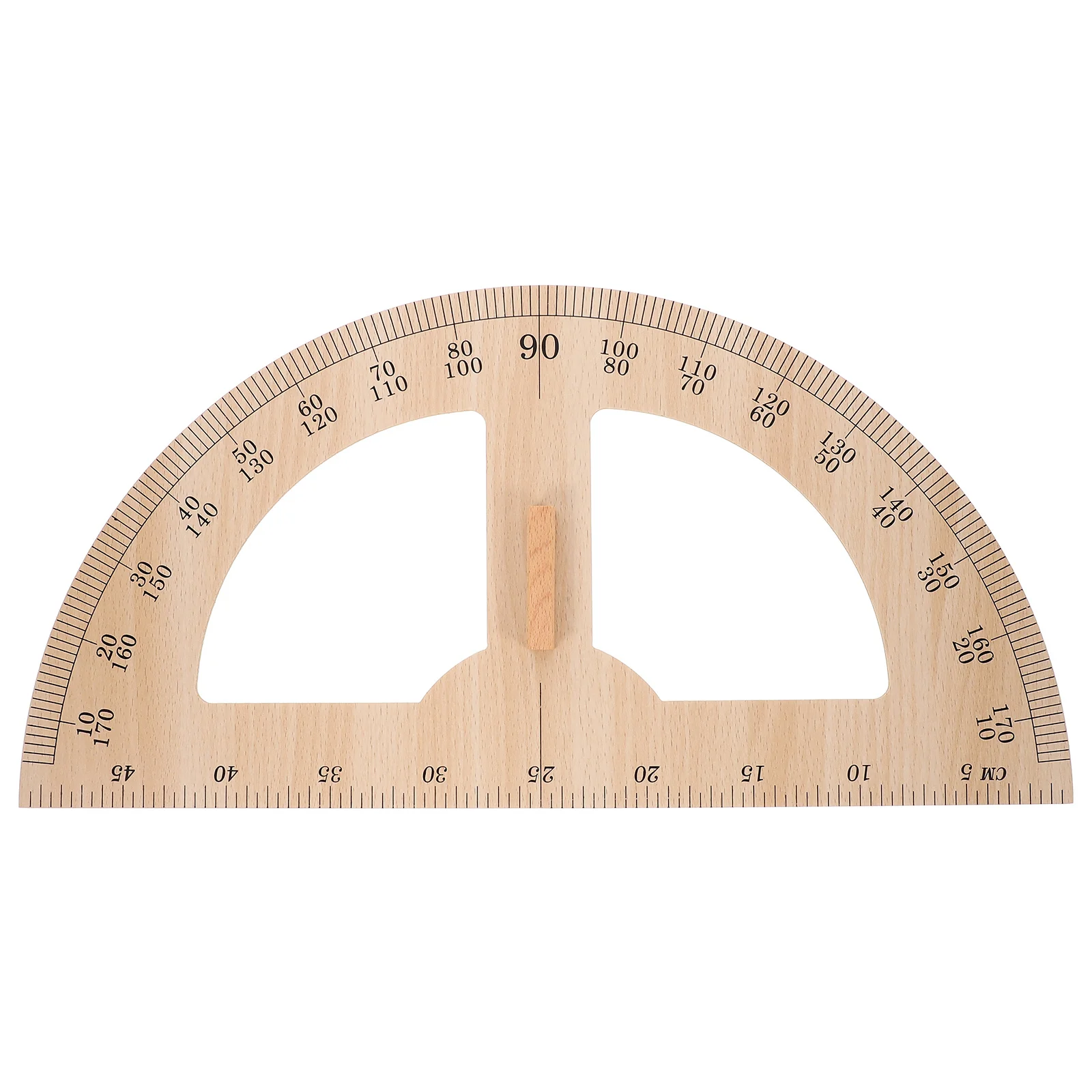 Classroom Math Teaching Ruler Wooden Large Scale Measuring Tool for Geometry Lessons Teacher Education Aid Blackboard Drawing