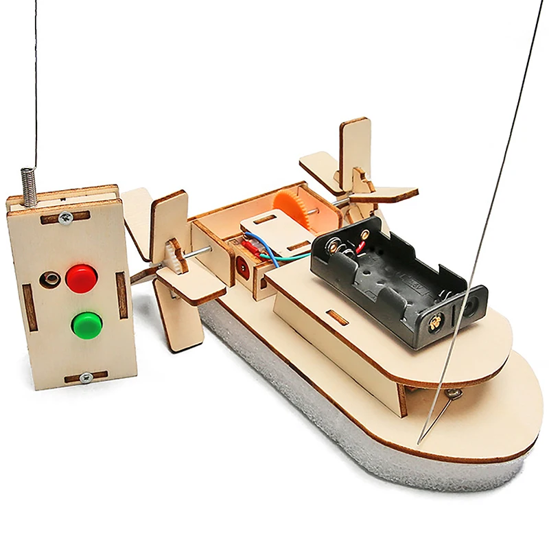 DIY Science Toys Remote Control Boat Kids STEM Educational Experiment Puzzle Toy For Children Development