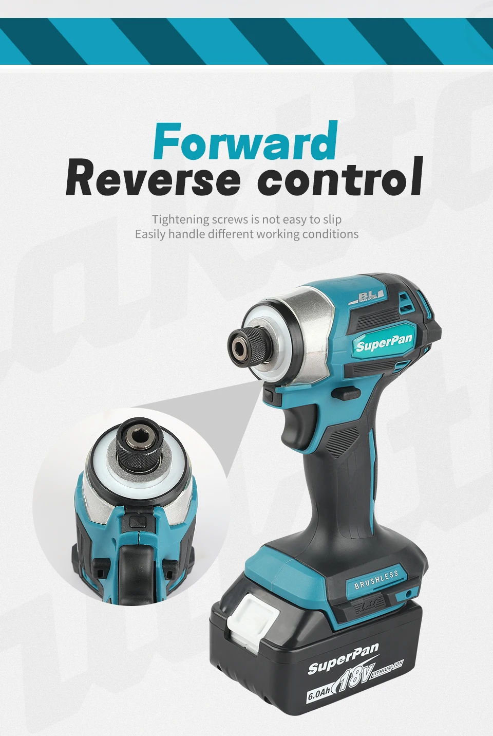 

SUPERPAN DTD173 Ударная отвертка 180 Н·м, аккумуляторная электрическая дрель LXT BL 18 В, аккумуляторная электроинструмент по дереву/болту/Т-резую