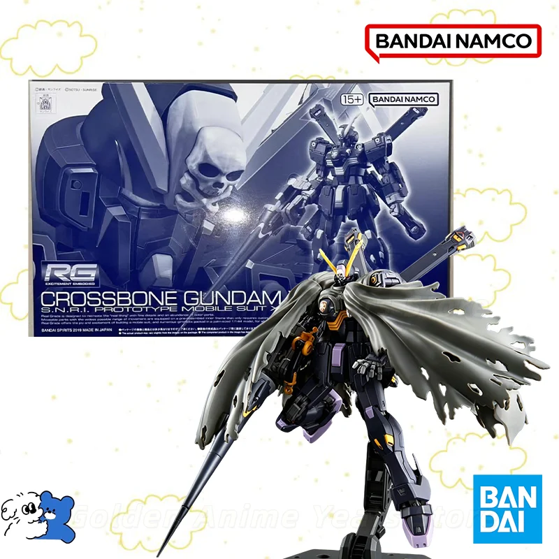 Bandai Gundam Original Package RG XM-X2 CROSSBONE GUNDAM X2 Anime Action Assembly Model Toys Action Figure Collectible in Shock