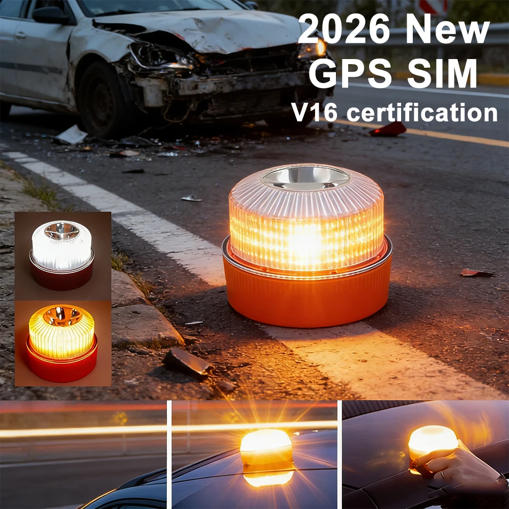 

2026 НОВИНКА Испания V16 Предупреждающая лампа аварийного освещения DGT3.0 со связью GPS Положение и период валичности данных 2038