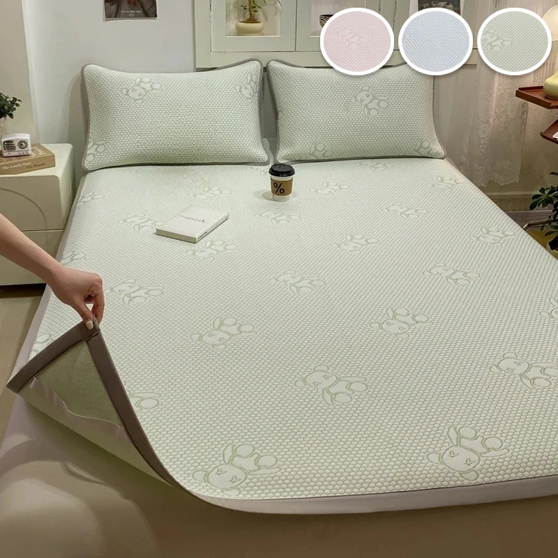 

2025 Ice Bean Summer Mat for Bed Air-Permeable Sleeping Naked Cooling Mat Adult Child Coolness Soft Bed Mat Cool Down Bed Pad