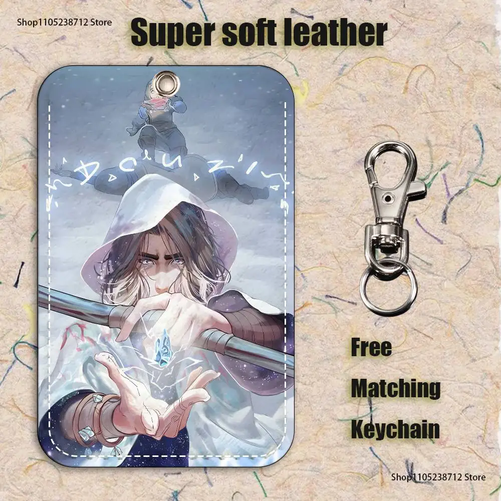 Personaggi del gioco Portachiavi con titolare dei vichinghi per la banca Porta carte da lavoro aziendale Custodia protettiva per carte per studenti Carta da autobus