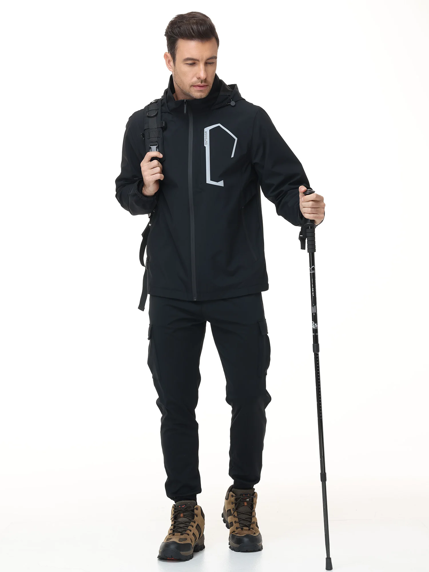 Sommer Herren Outdoor-Jacke Wasserdichte Regenjacke, Dünne Regenjacke mit Mehreren Taschen für Camping Wandern Radfahren Angeln – Detail 28