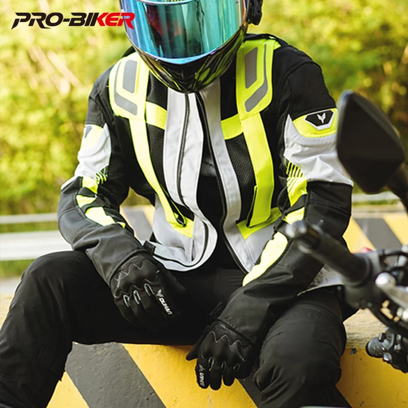 

Summer Motorcycle Wear Men's Mesh Breathable Medium Long Racing Wear Fall Prevention Wear-resistant Motorcycle Riding Clothes