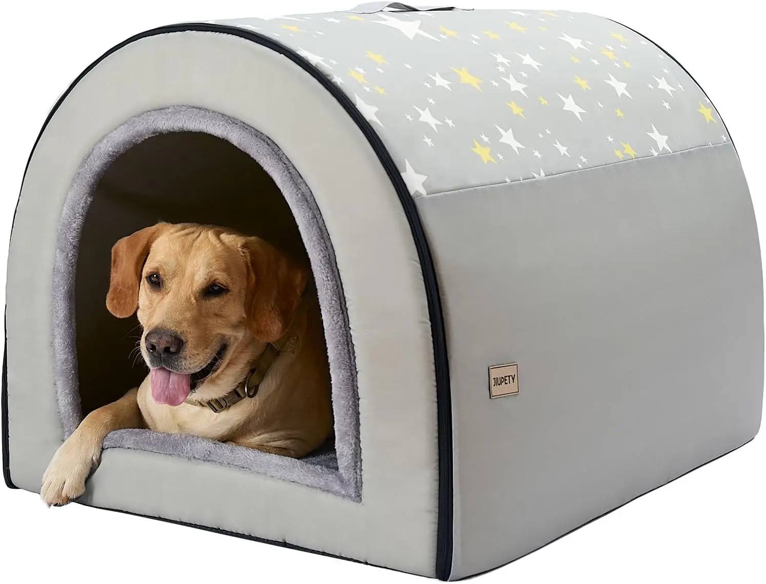 

Large Dog House Indoor, 2 in 1 Dog House, Portable Pet House for Large Dogs, 3XL (39"*32"*28"), Up to 90 Lbs, Gray.