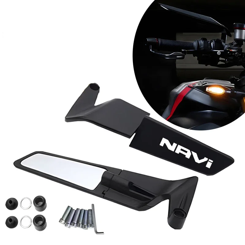

Для Honda NAVI110 NAVI 110 мотоцикл новый узор высокое качество зеркало заднего вида с ЧПУ с фиксированным крылом