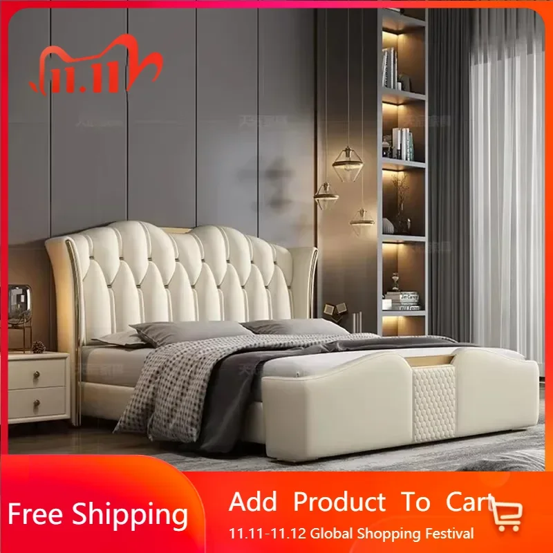 

Gamer Lazy Bedroom Bed Storage Organiser Multifunctional Double Bed Modern Luxury Conference Cama Queen Size Hotel Furniture