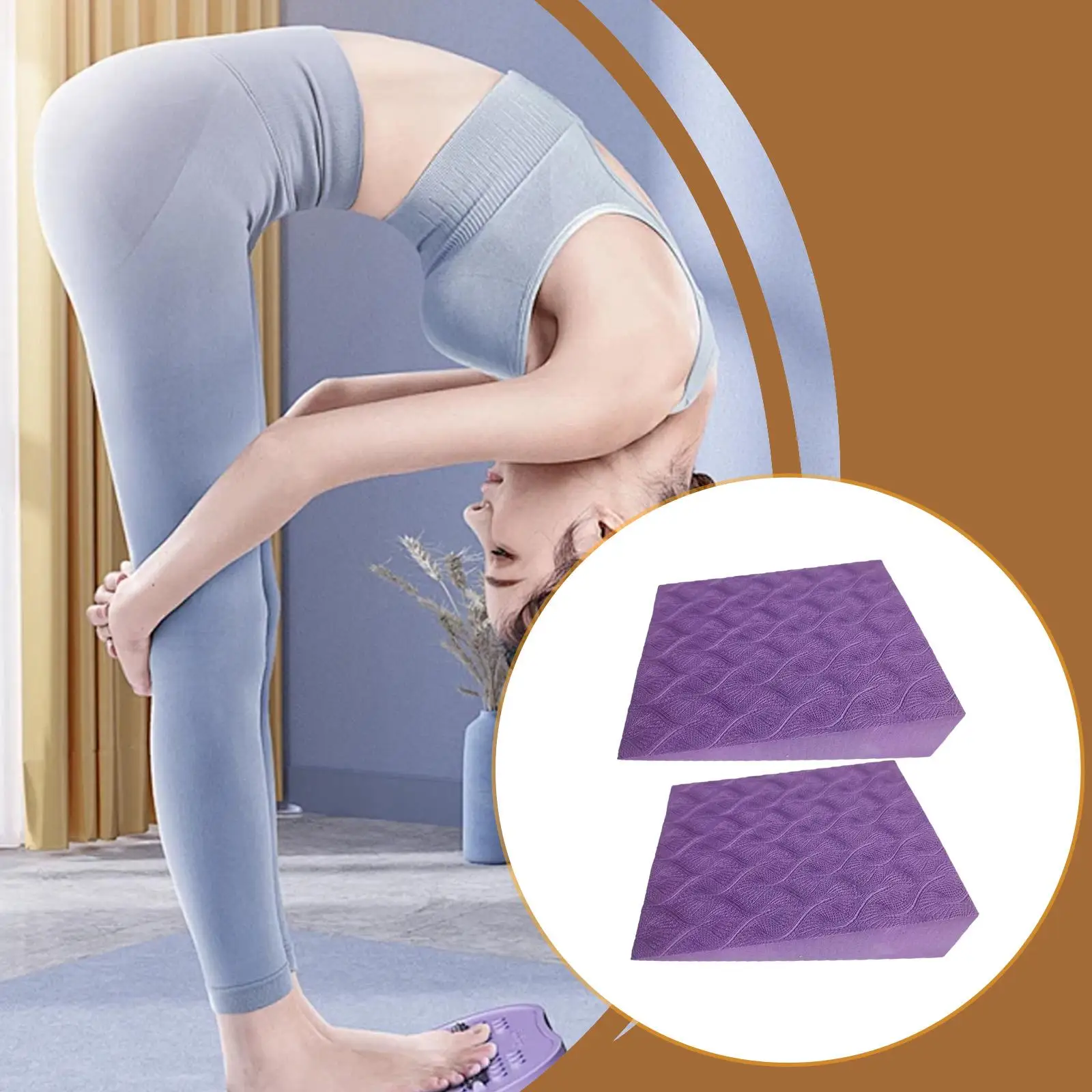 Foot Incline Slant Board Yoga Brick EVA Calf Stretcher Wedge for Gym Pilates Fitness Home Use